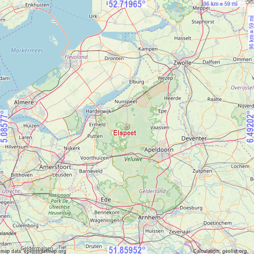 Elspeet on map