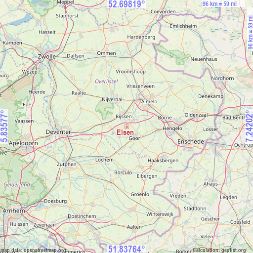 Elsen on map