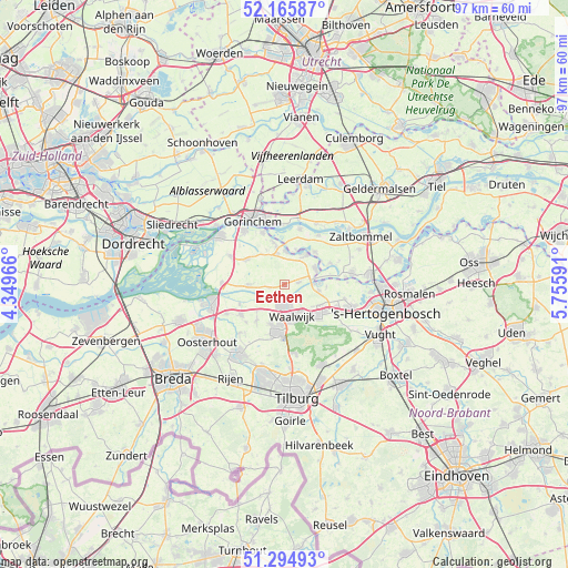 Eethen on map