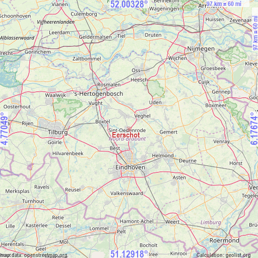Eerschot on map