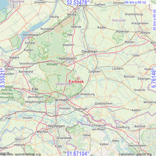 Eerbeek on map