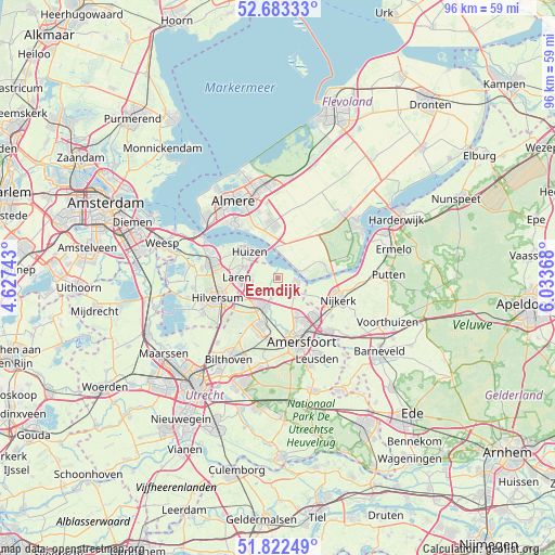 Eemdijk on map