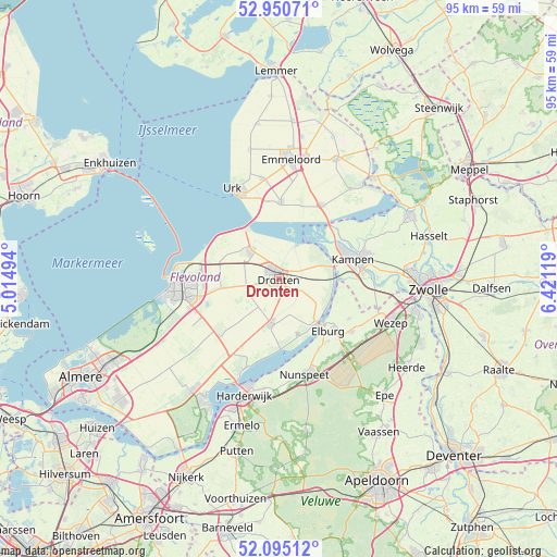 Dronten on map