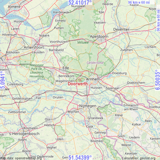 Doorwerth on map