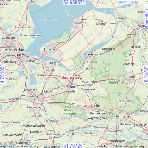 Doornsteeg on map