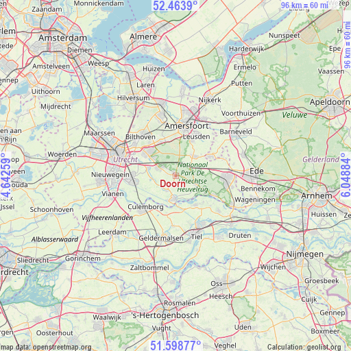 Doorn on map