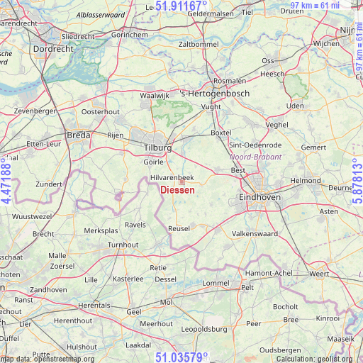 Diessen on map