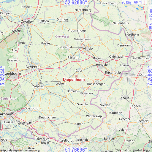 Diepenheim on map