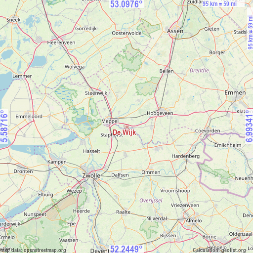 De Wijk on map