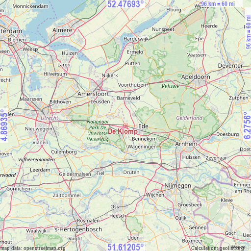 De Klomp on map