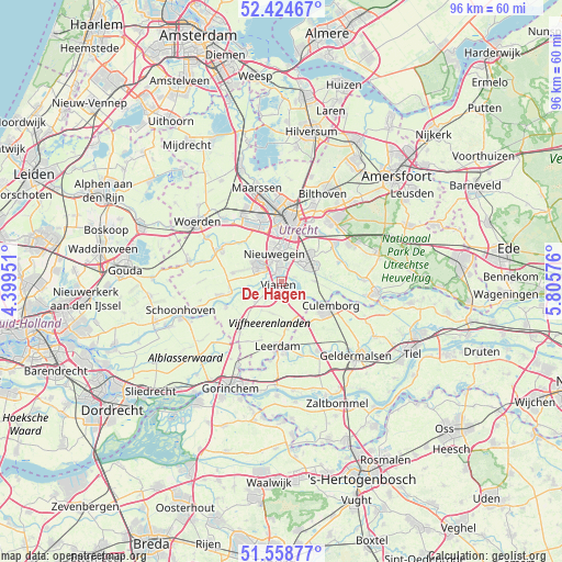 De Hagen on map