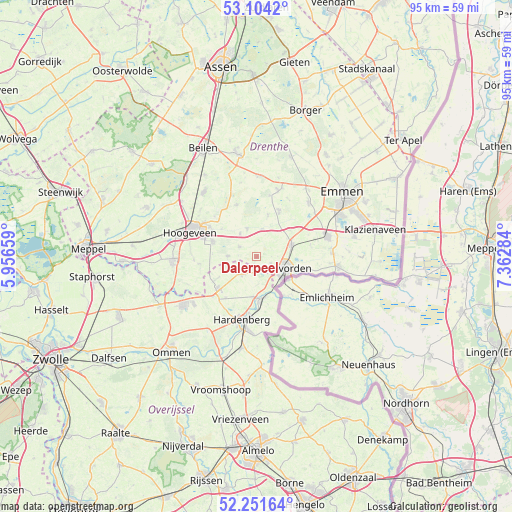 Dalerpeel on map