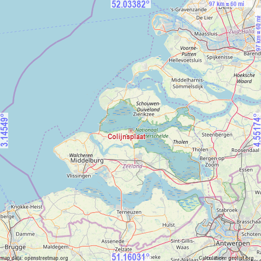 Colijnsplaat on map