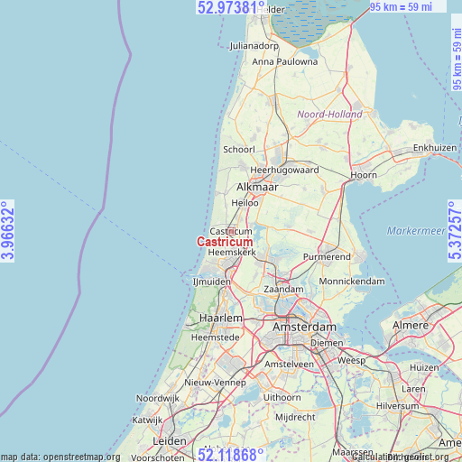 Castricum on map