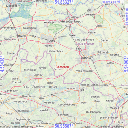 Casteren on map