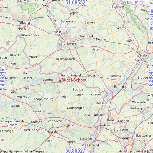 Budel-Schoot on map