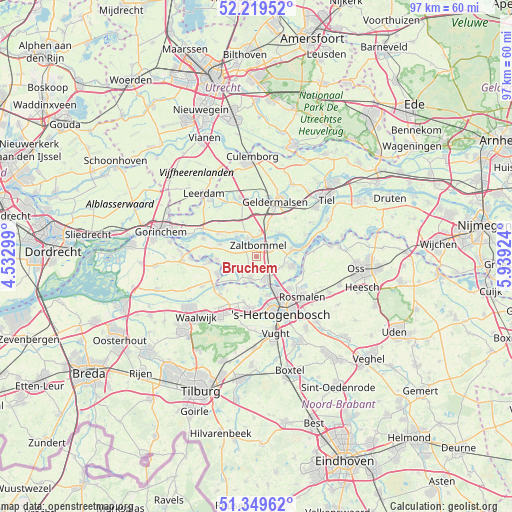 Bruchem on map