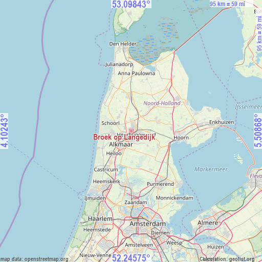 Broek op Langedijk on map