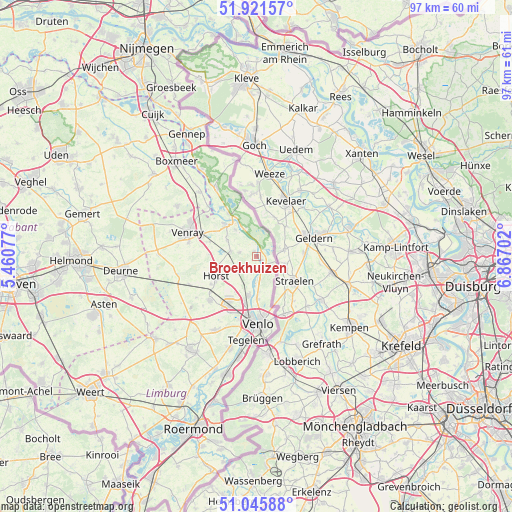 Broekhuizen on map