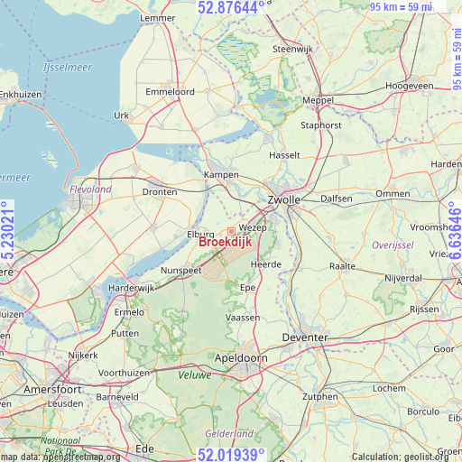 Broekdijk on map