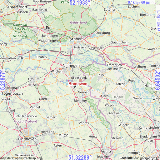 Bredeweg on map