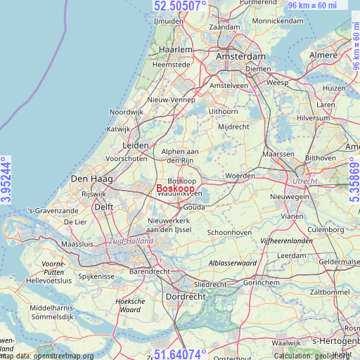 Boskoop on map