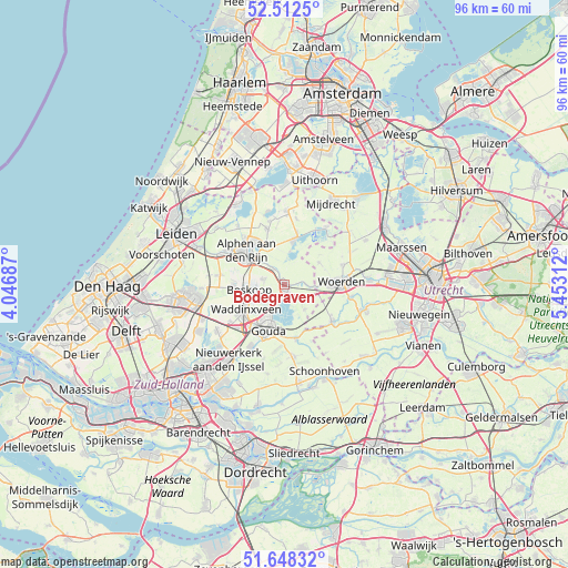 Bodegraven on map