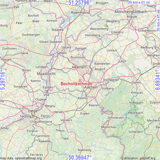 Bocholtzerheide on map