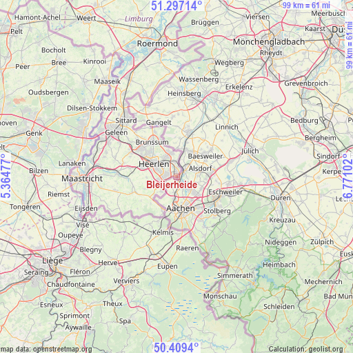 Bleijerheide on map