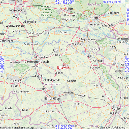 Bitswijk on map