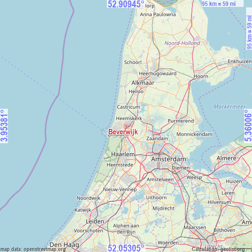 Beverwijk on map