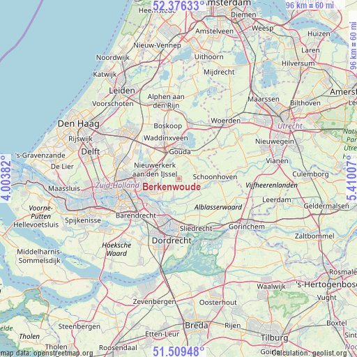 Berkenwoude on map