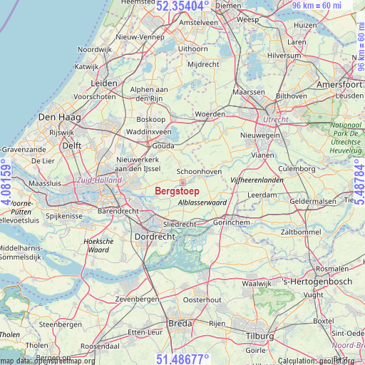 Bergstoep on map