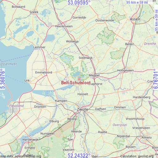 Belt-Schutsloot on map