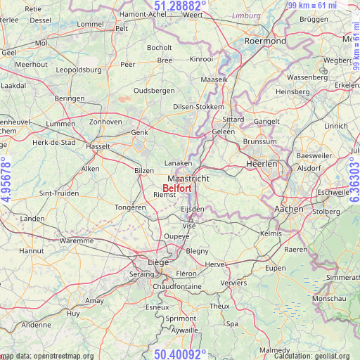 Belfort on map