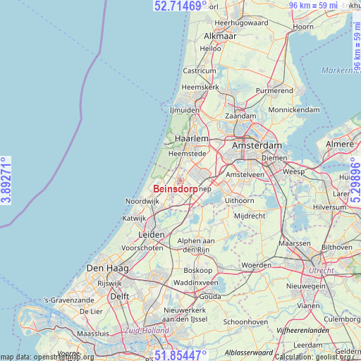 Beinsdorp on map