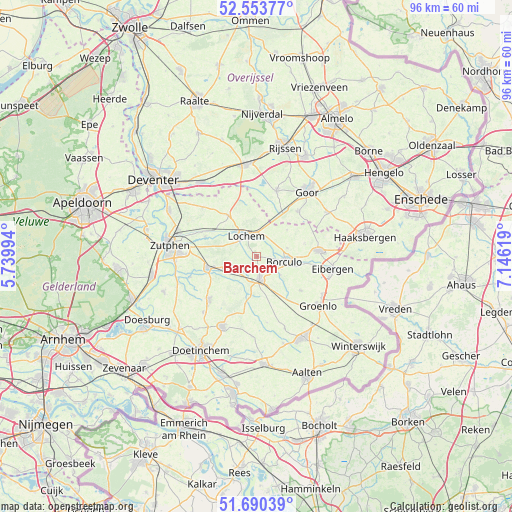 Barchem on map