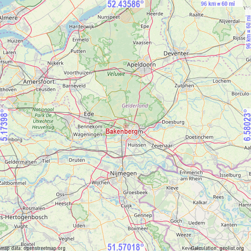 Bakenberg on map