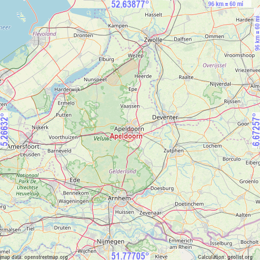 Apeldoorn on map