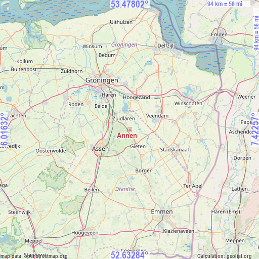 Annen on map