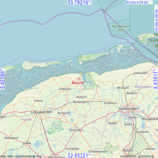 Anjum on map