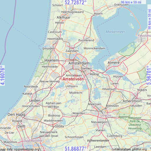 Amstelveen on map