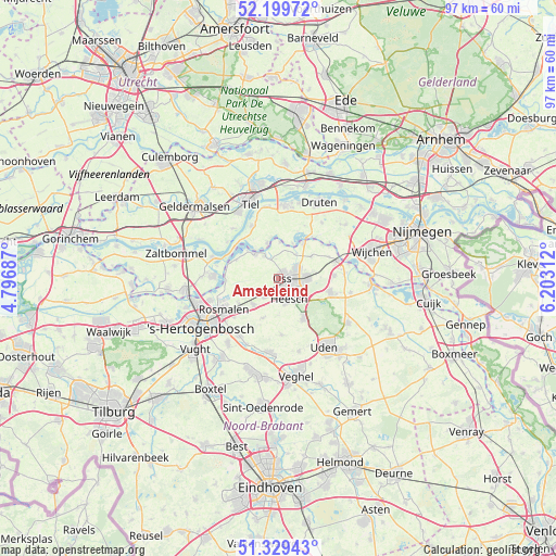 Amsteleind on map