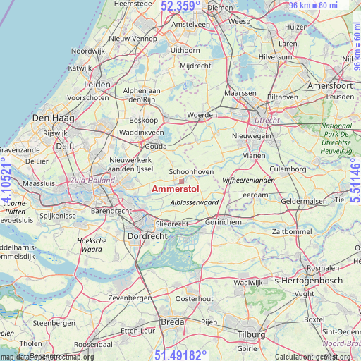 Ammerstol on map