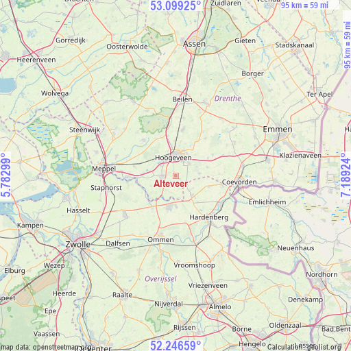 Alteveer on map