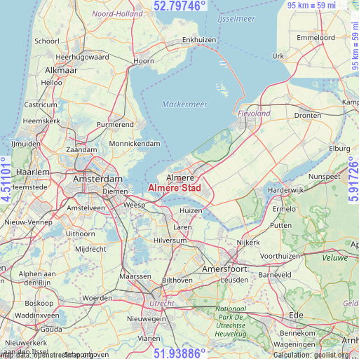 Almere Stad on map