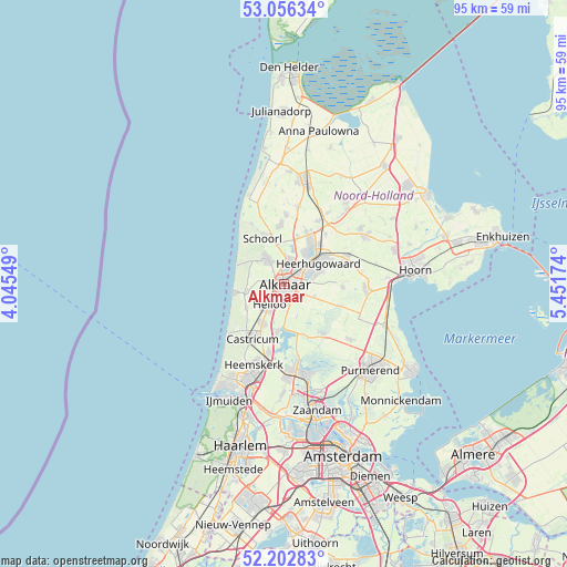 Alkmaar on map