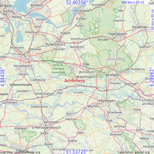 Achterberg on map