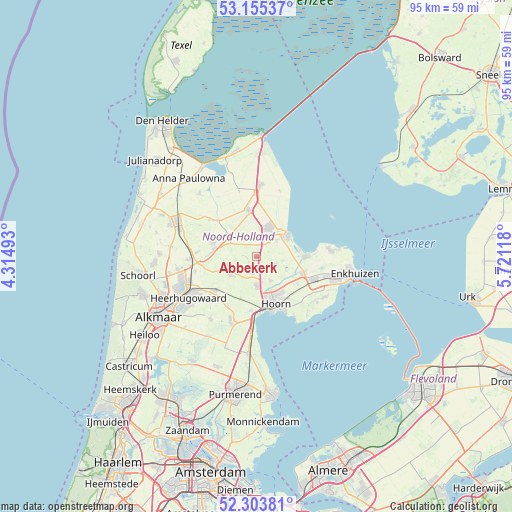 Abbekerk on map