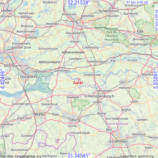 Aalst on map